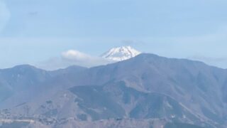 「ロープウェイと富士山」Photo by Yasuyo Watanabe,山梨県身延山,Mar.2023