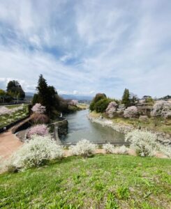 「天竜川と天龍峡の春」Photo by Yasuyo Watanabe,長野県飯田市,Apr.2023